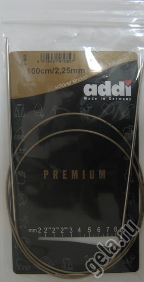 Спицы ADDI круговые супергладкие никель 100 см 105-7